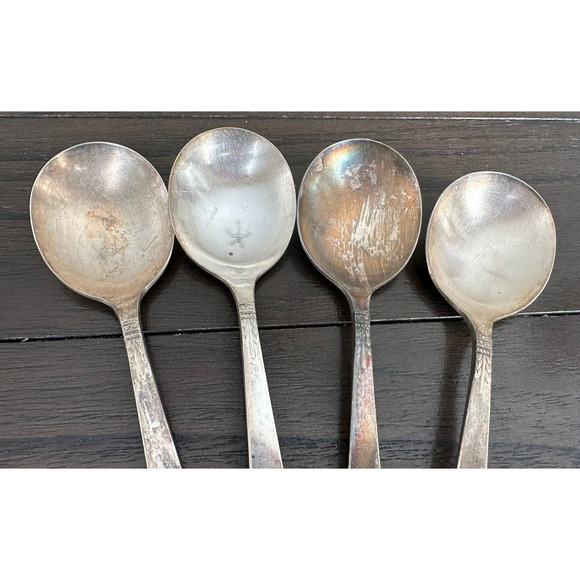 Lots Of 4 Oneida Ltd 1881 Sliverplate Rogers Soup Spoon - Picture 2 of 7